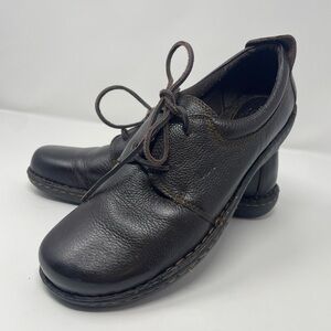 BOC Ordella Shoes Black Leather Lace Up Moccasin Sneaker Womens Size 9